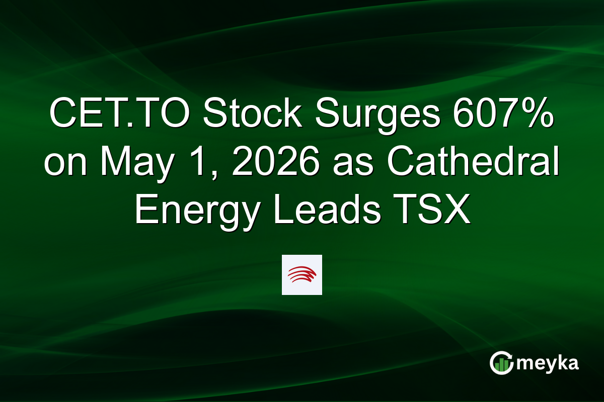 CET.TO Stock Surges 607% on May 1, 2026 as Cathedral Energy Leads TSX