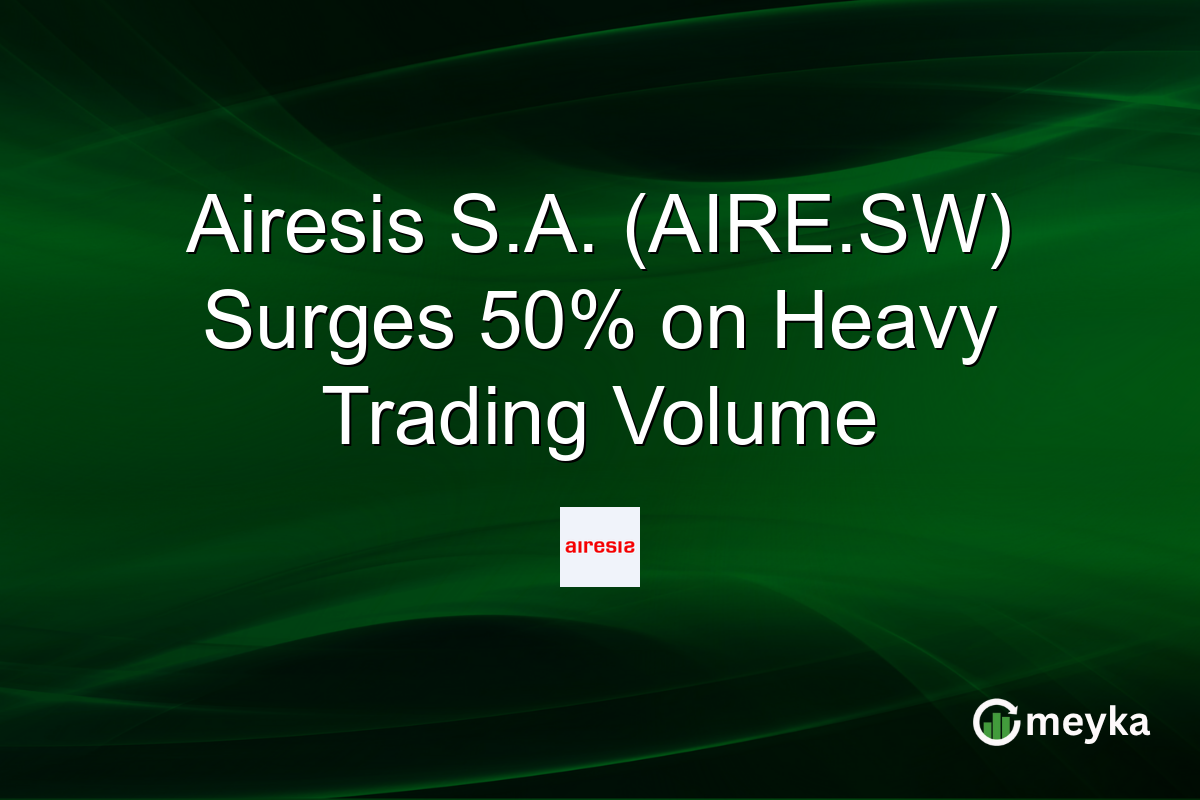 Airesis S.A. (AIRE.SW) Surges 50% on Heavy Trading Volume