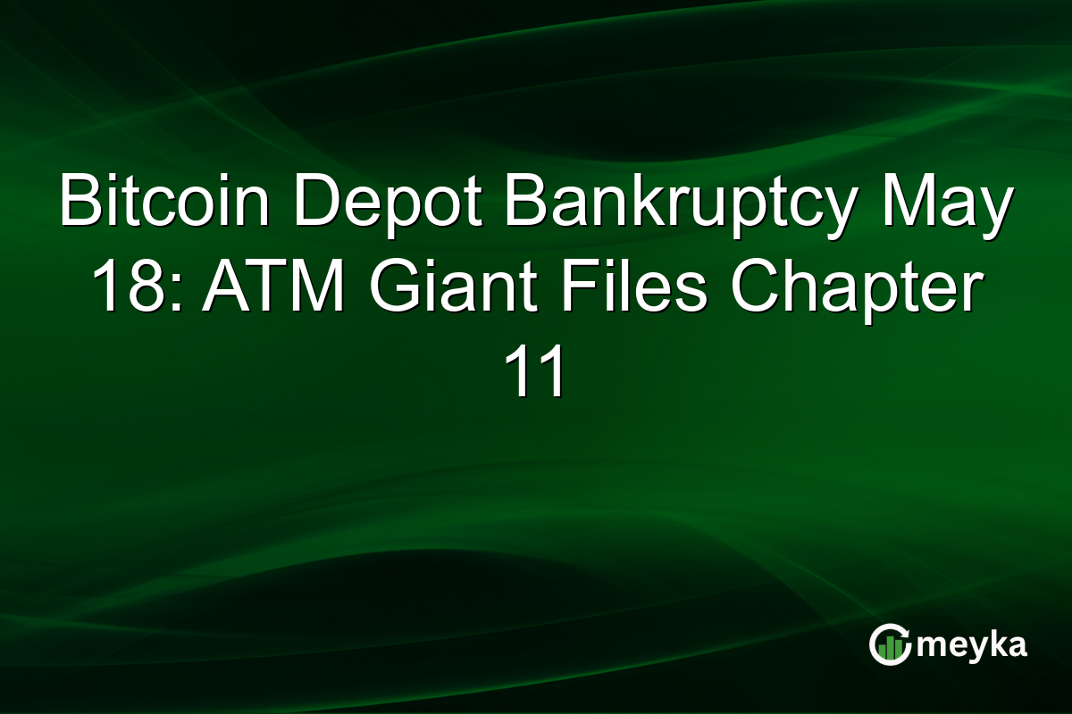 Bitcoin Depot Bankruptcy May 18: ATM Giant Files Chapter 11