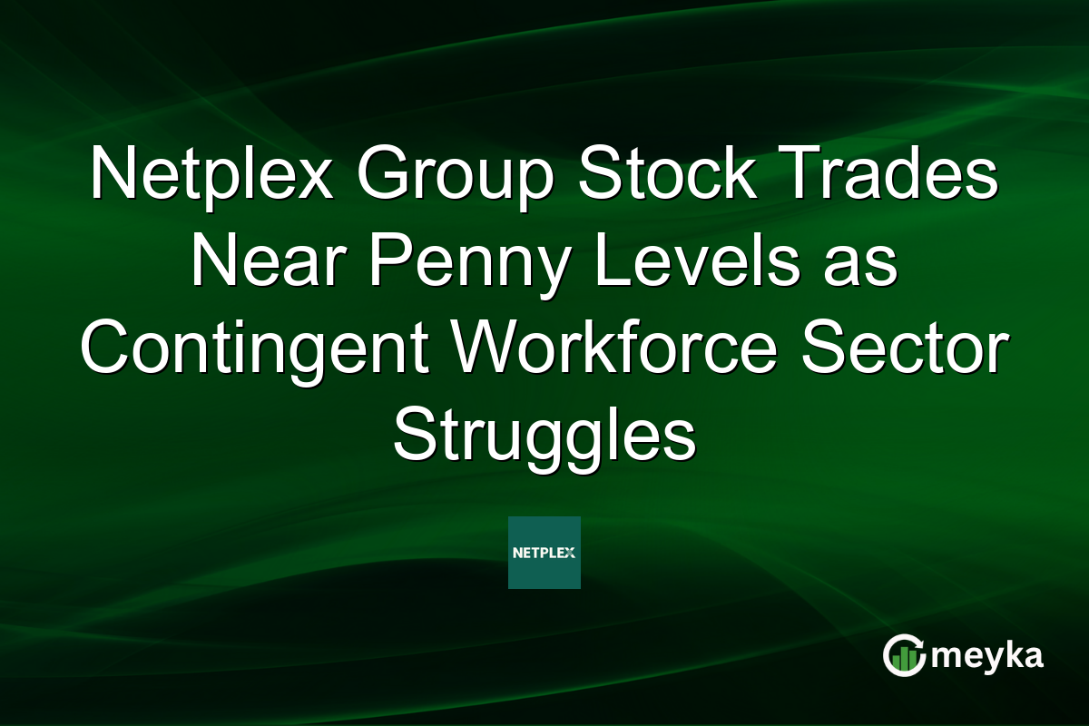 Netplex Group Stock Trades Near Penny Levels as Contingent Workforce Sector Struggles