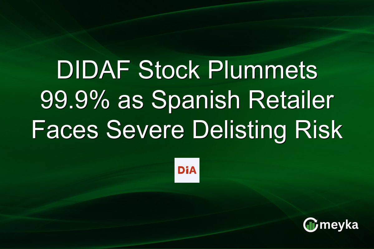 DIDAF Stock Plummets 99.9% as Spanish Retailer Faces Severe Delisting Risk
