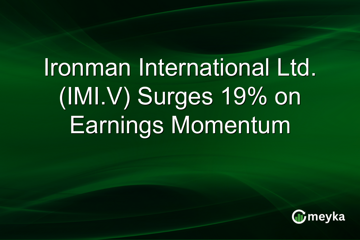 Ironman International Ltd. (IMI.V) Surges 19% on Earnings Momentum