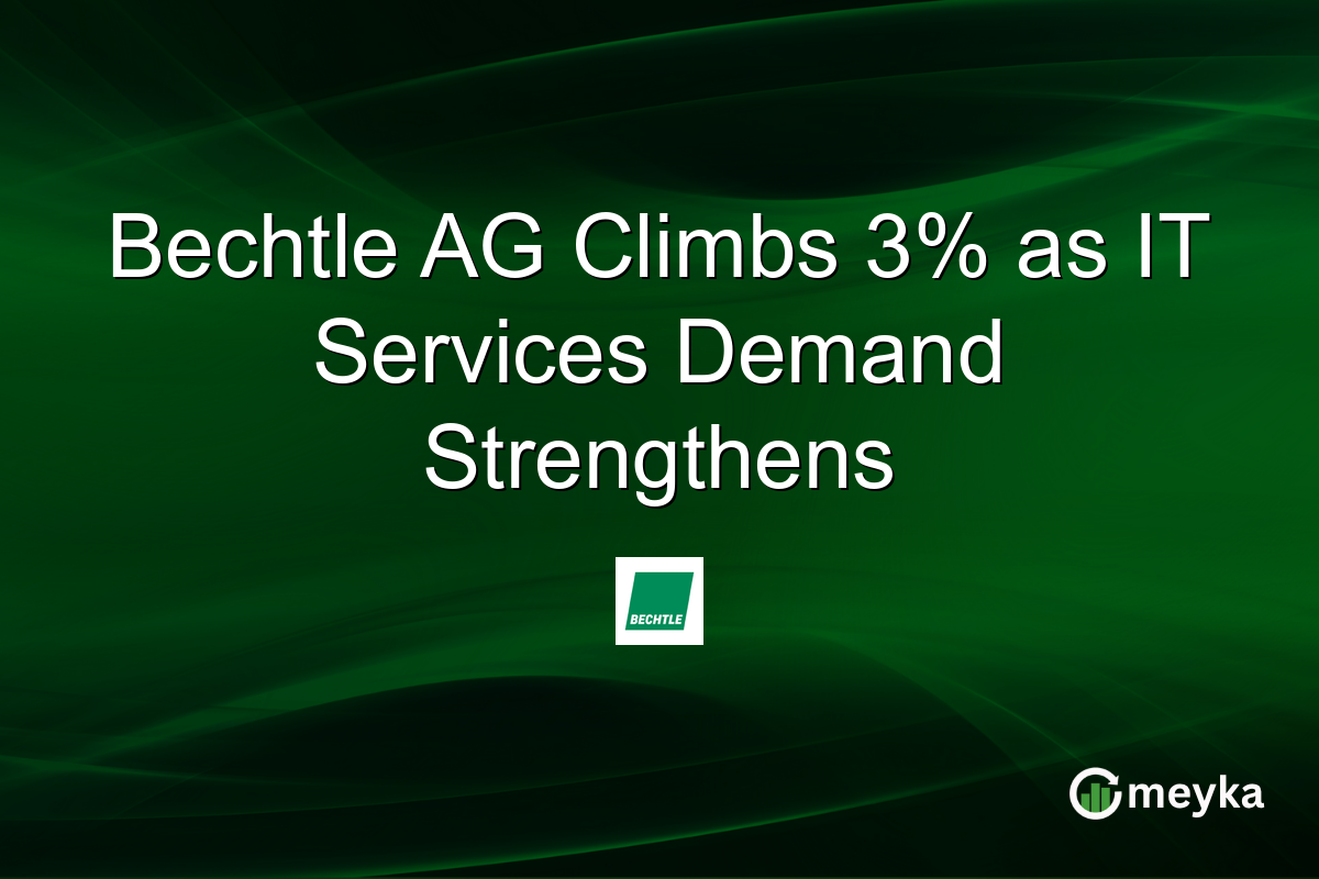 Bechtle AG Climbs 3% as IT Services Demand Strengthens