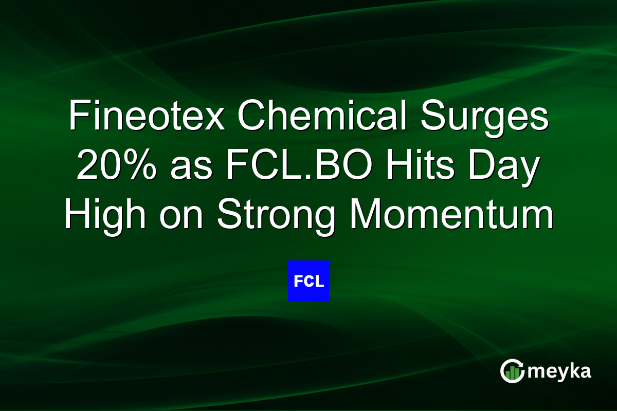 Fineotex Chemical Surges 20% as FCL.BO Hits Day High on Strong Momentum