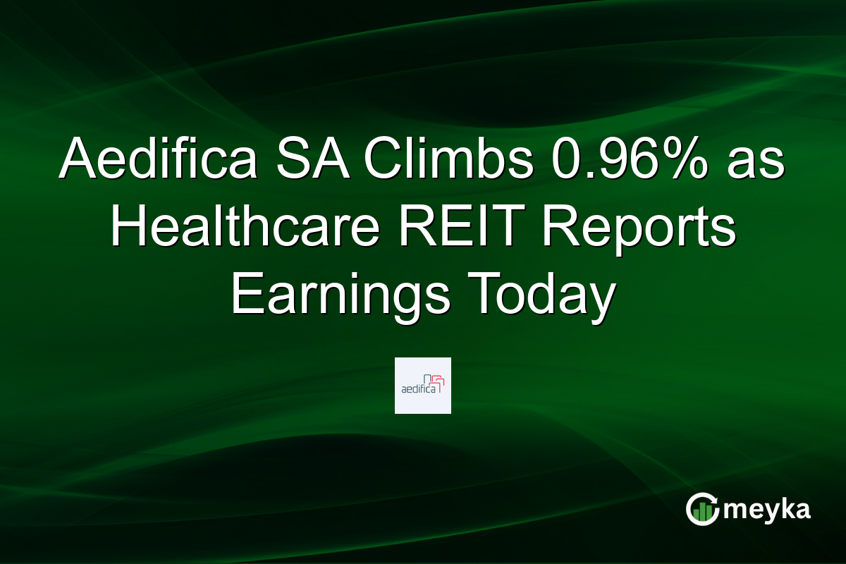 Aedifica SA Climbs 0.96% as Healthcare REIT Reports Earnings Today