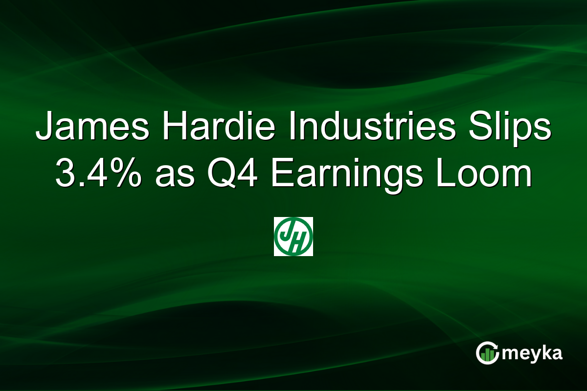 James Hardie Industries Slips 3.4% as Q4 Earnings Loom