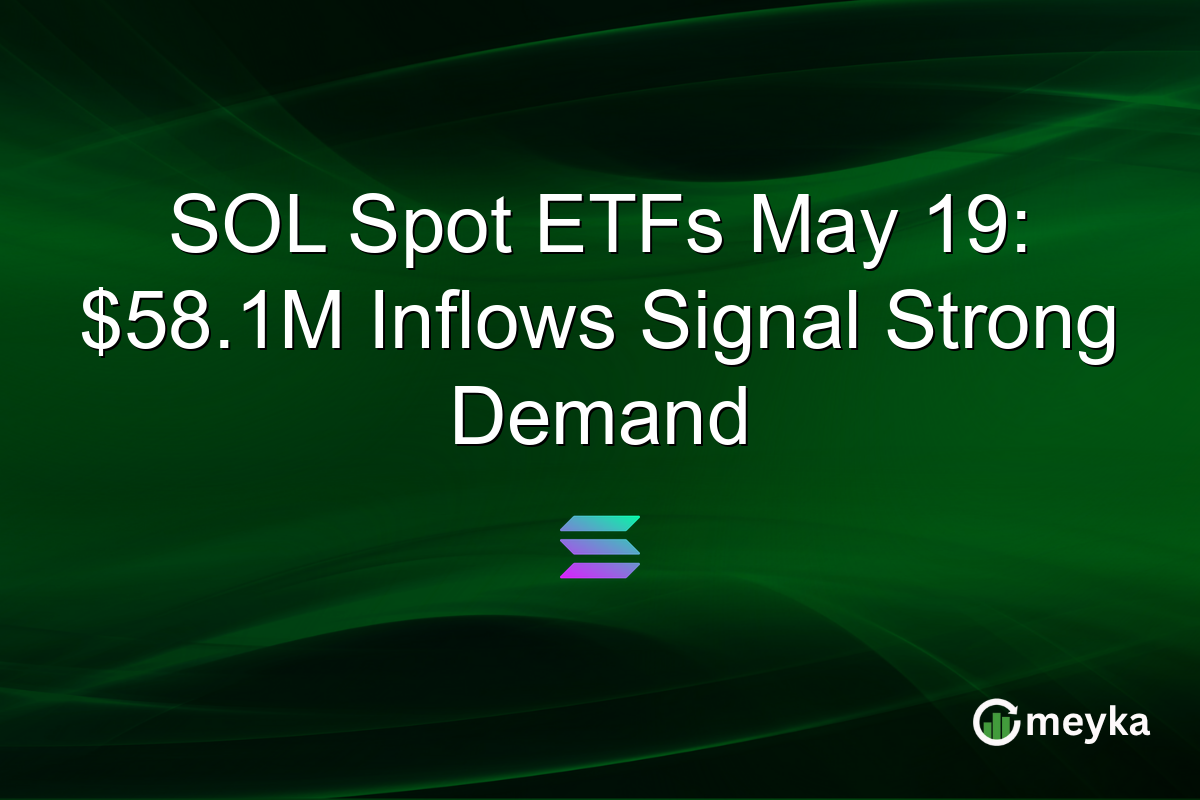 SOL Spot ETFs May 19: $58.1M Inflows Signal Strong Demand