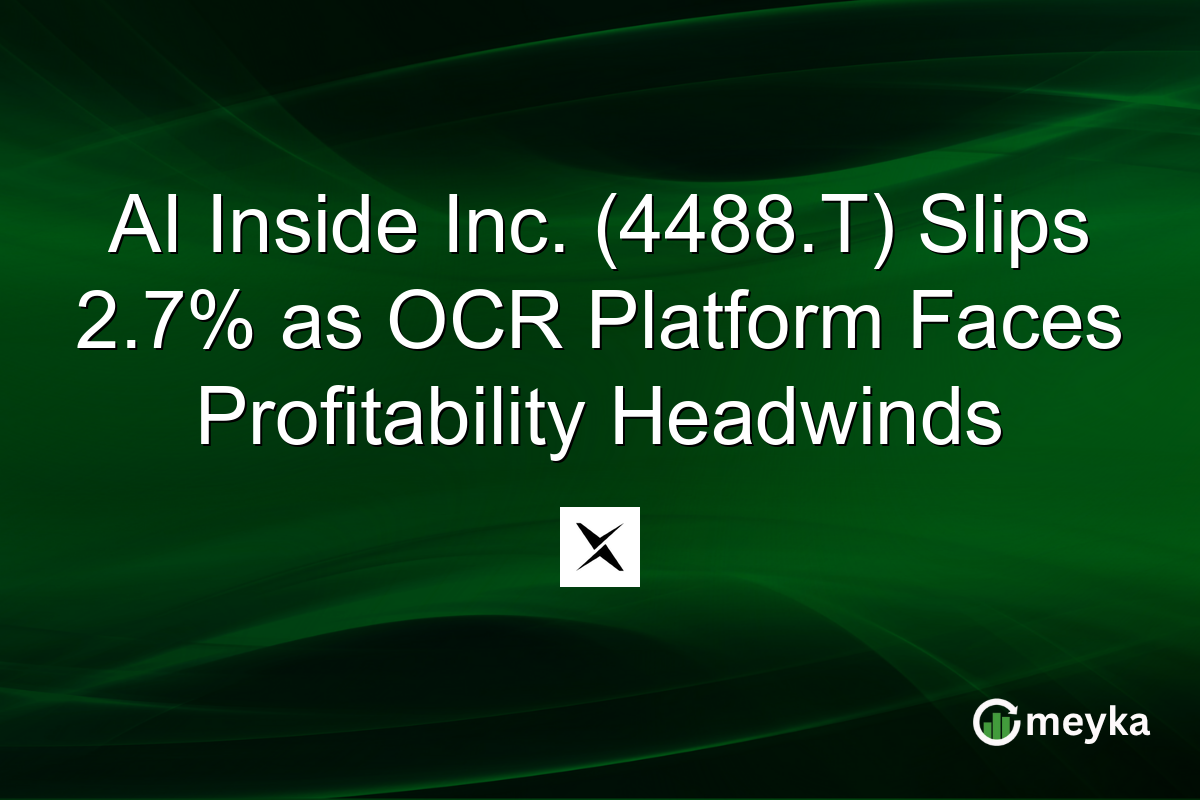 AI Inside Inc. (4488.T) Slips 2.7% as OCR Platform Faces Profitability Headwinds