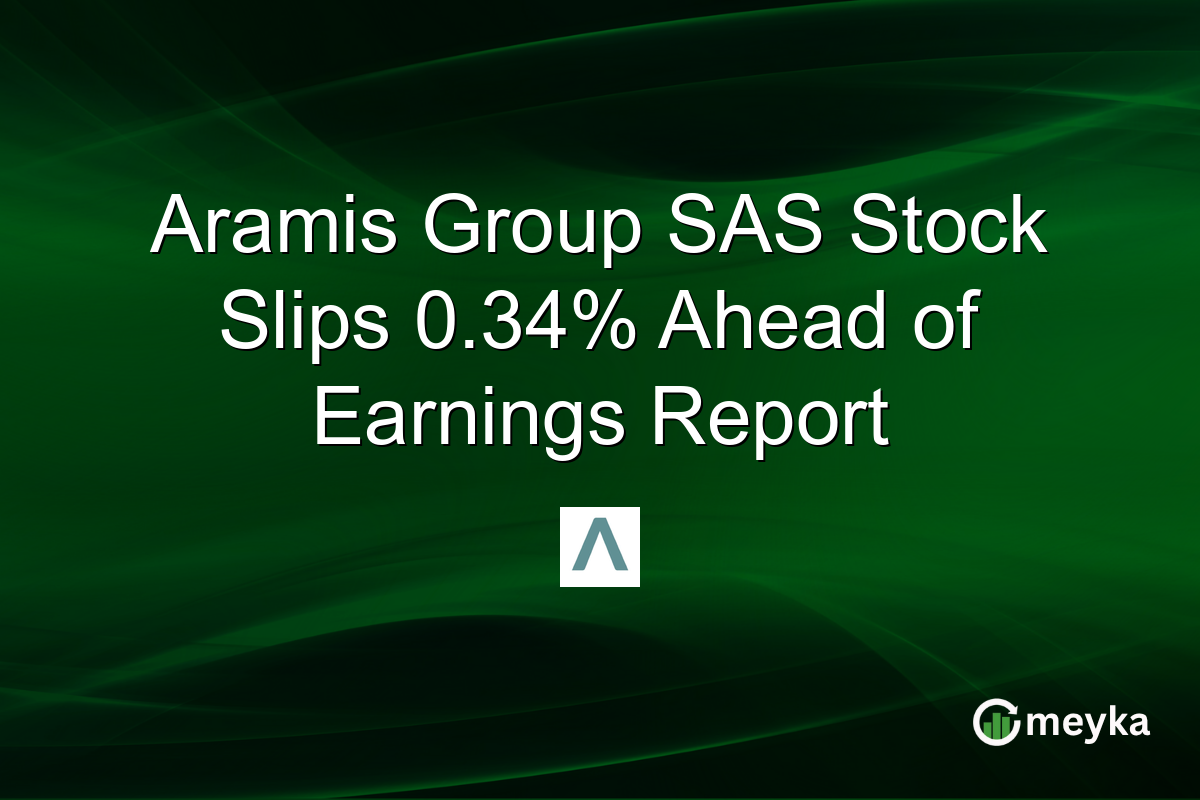 Aramis Group SAS Stock Slips 0.34% Ahead of Earnings Report