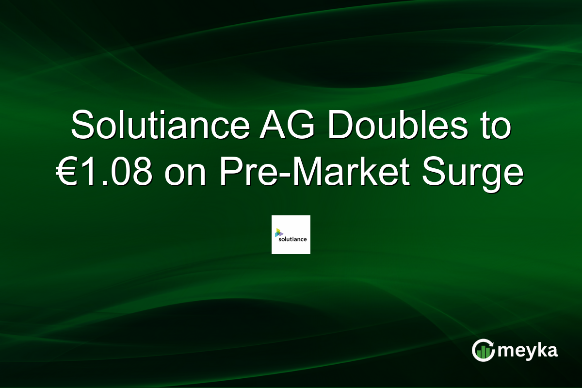 Solutiance AG Doubles to €1.08 on Pre-Market Surge