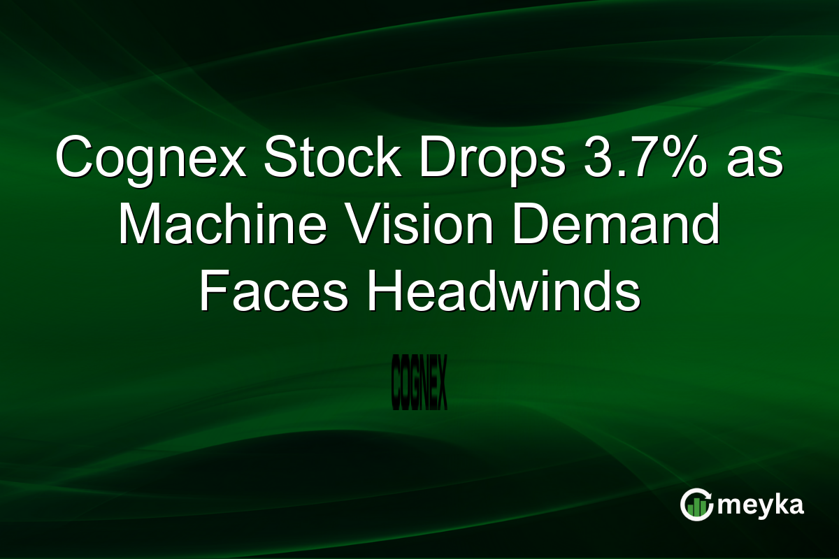 Cognex Stock Drops 3.7% as Machine Vision Demand Faces Headwinds