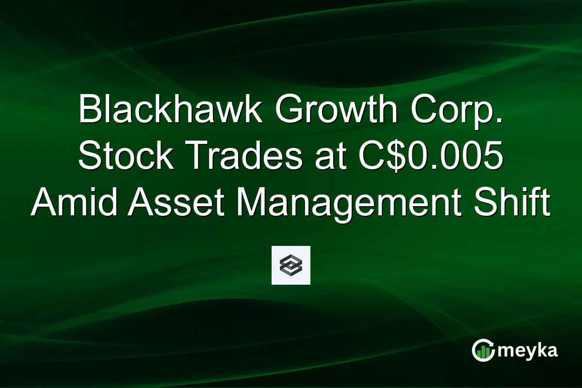 Blackhawk Growth Corp. Stock Trades at C$0.005 Amid Asset Management Shift