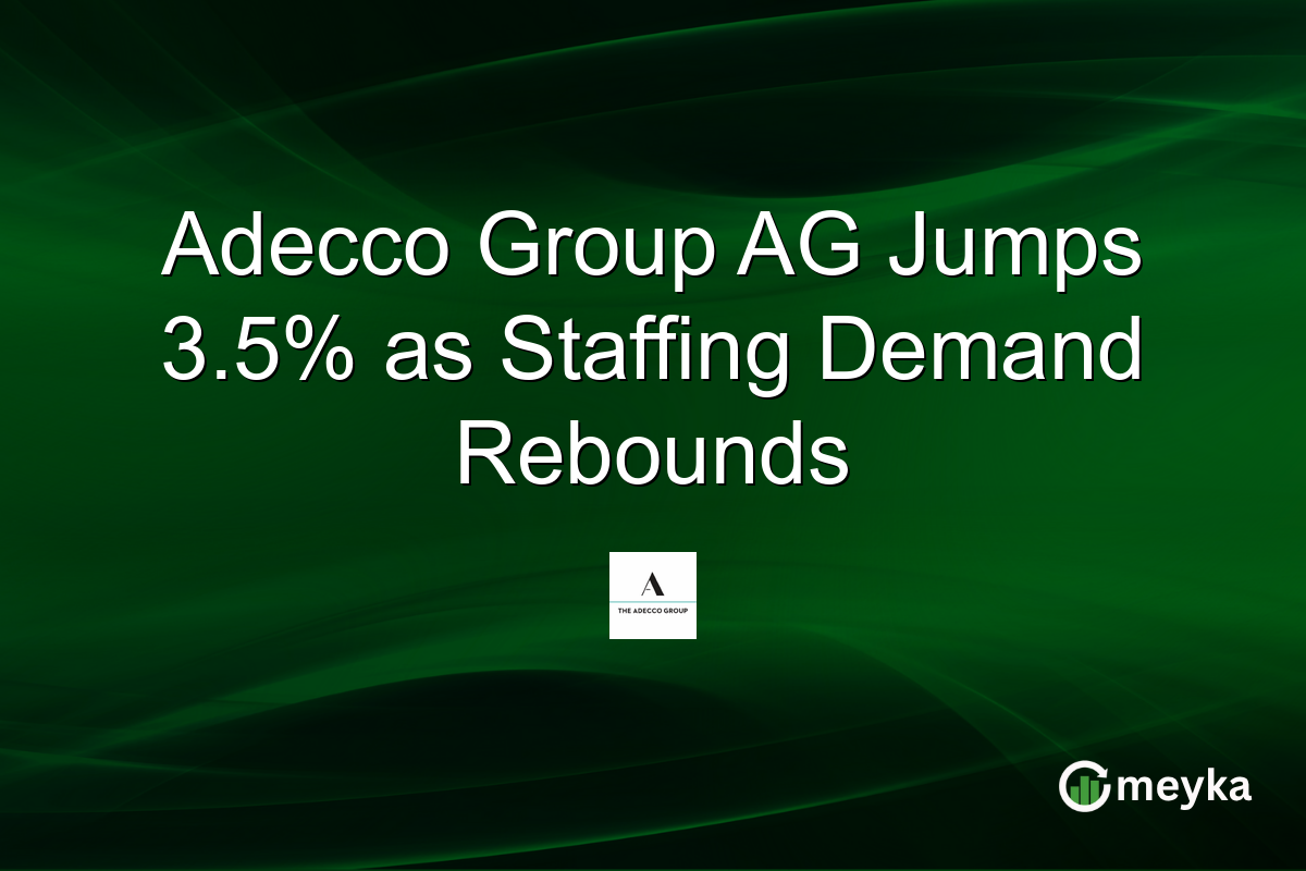 Adecco Group AG Jumps 3.5% as Staffing Demand Rebounds