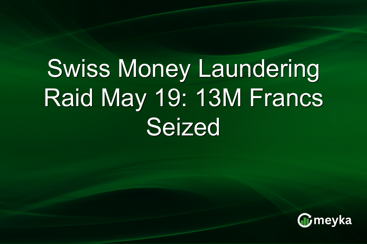 Swiss Money Laundering Raid May 19: 13M Francs Seized