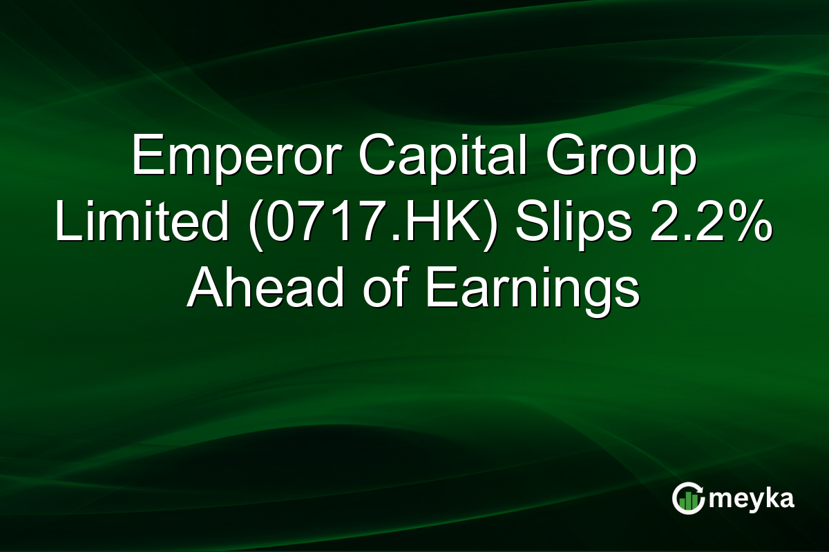 Emperor Capital Group Limited (0717.HK) Slips 2.2% Ahead of Earnings