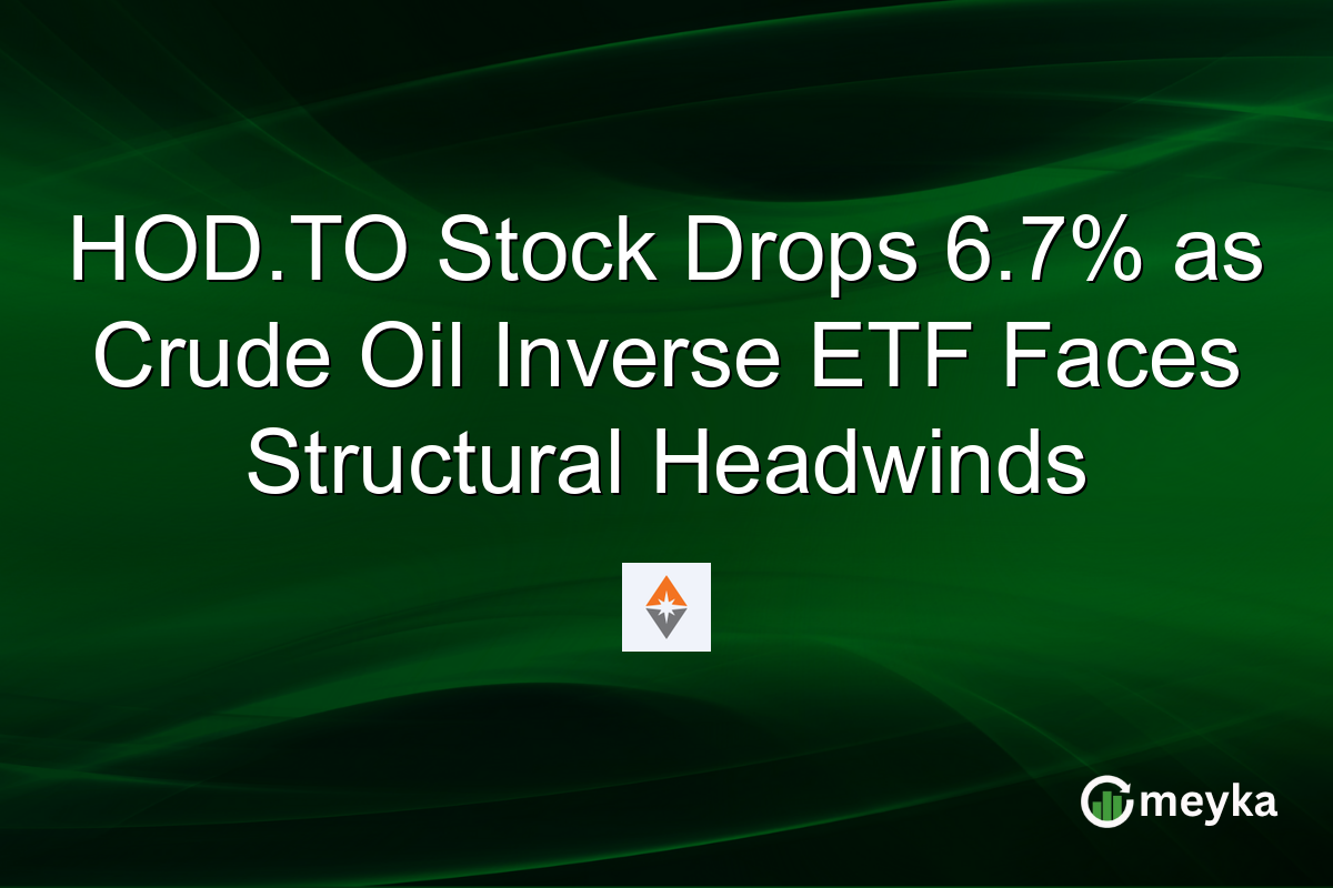 HOD.TO Stock Drops 6.7% as Crude Oil Inverse ETF Faces Structural Headwinds