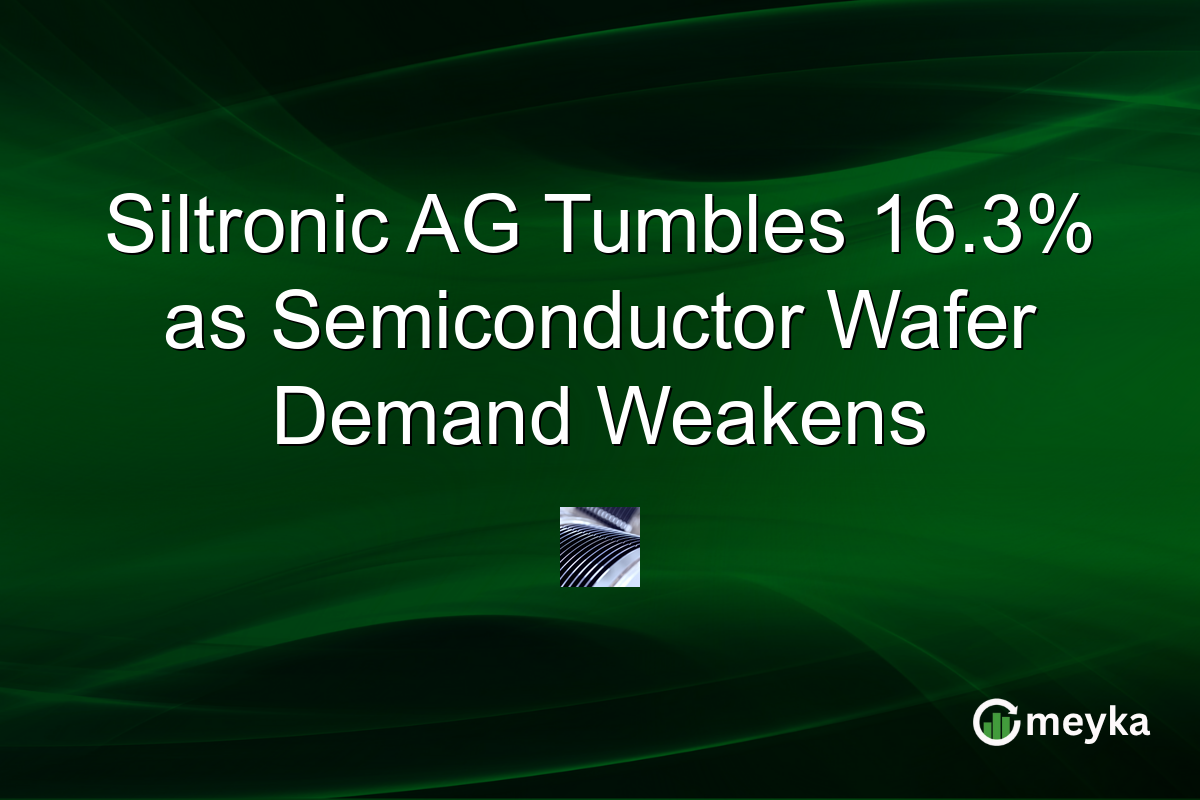 Siltronic AG Tumbles 16.3% as Semiconductor Wafer Demand Weakens
