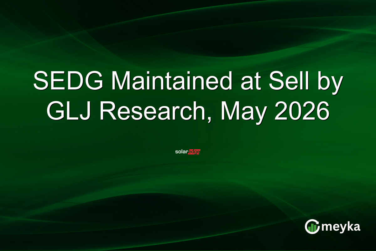 SEDG Maintained at Sell by GLJ Research, May 2026