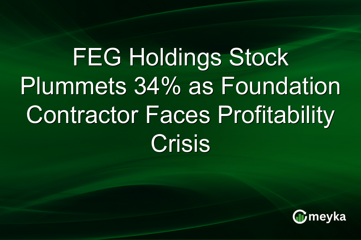 FEG Holdings Stock Plummets 34% as Foundation Contractor Faces Profitability Crisis