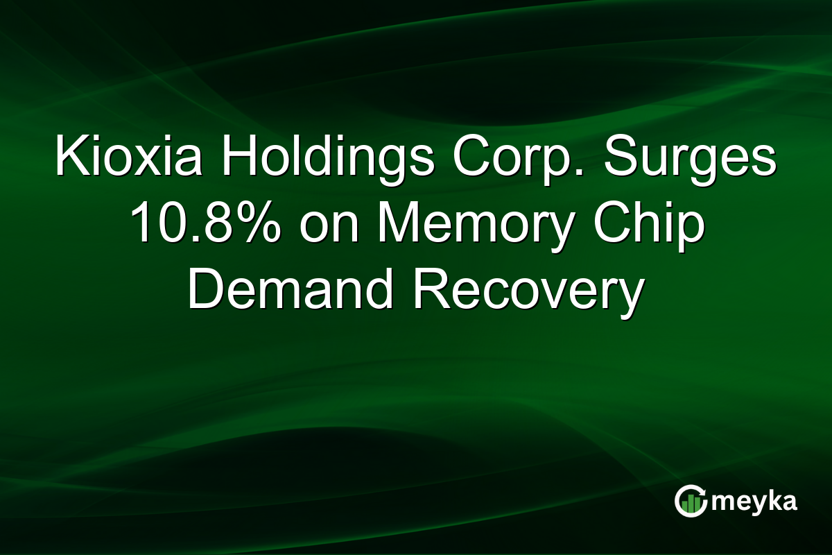 Kioxia Holdings Corp. Surges 10.8% on Memory Chip Demand Recovery
