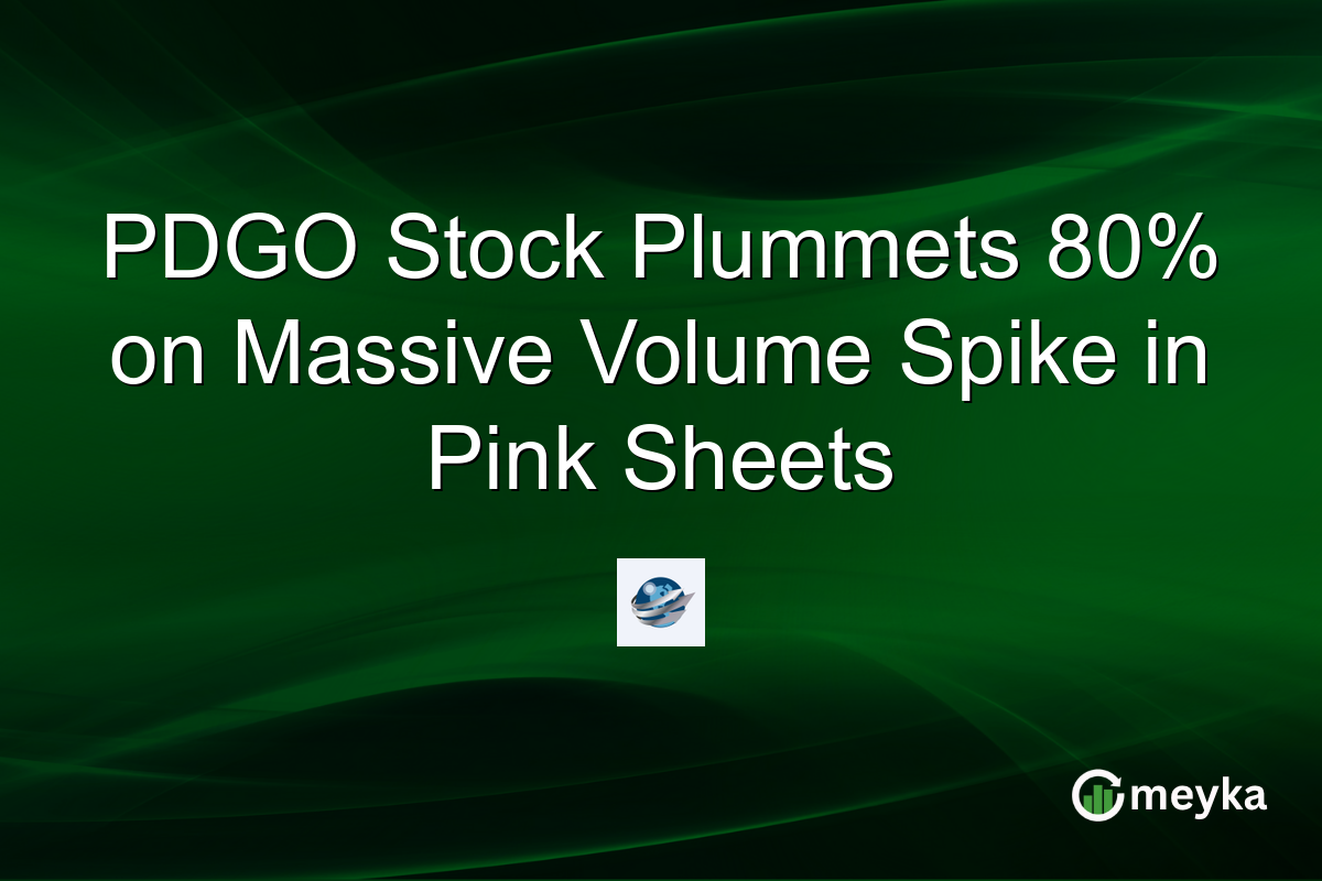 PDGO Stock Plummets 80% on Massive Volume Spike in Pink Sheets