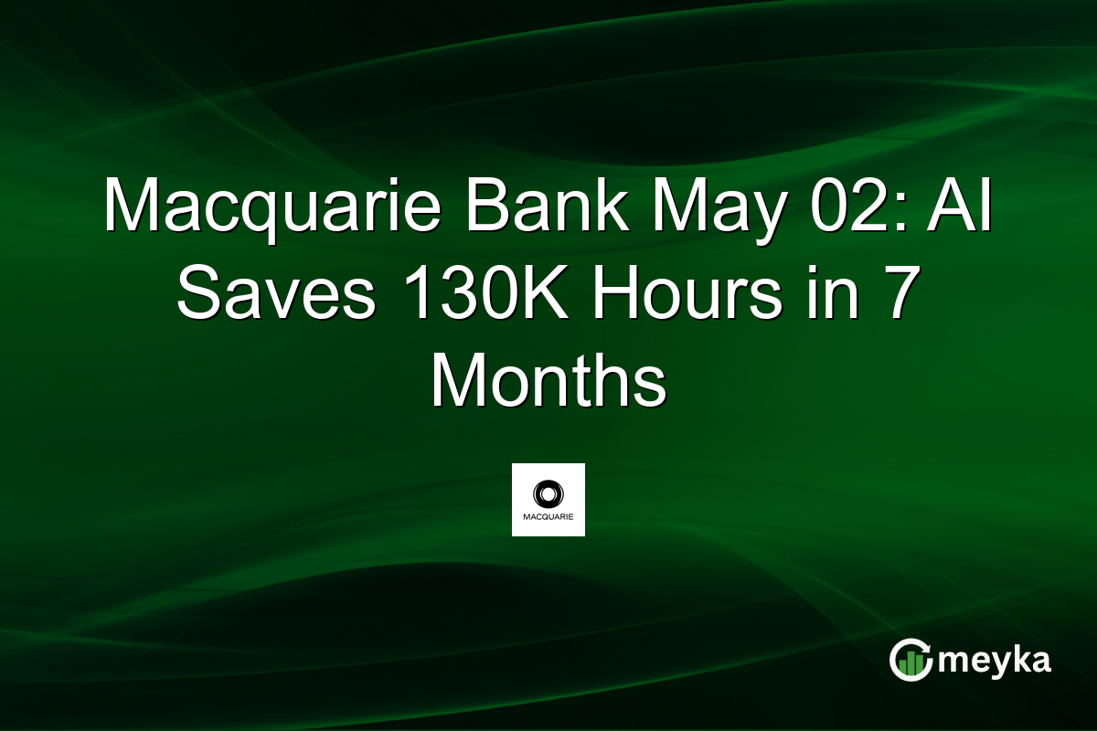 Macquarie Bank May 02: AI Saves 130K Hours in 7 Months
