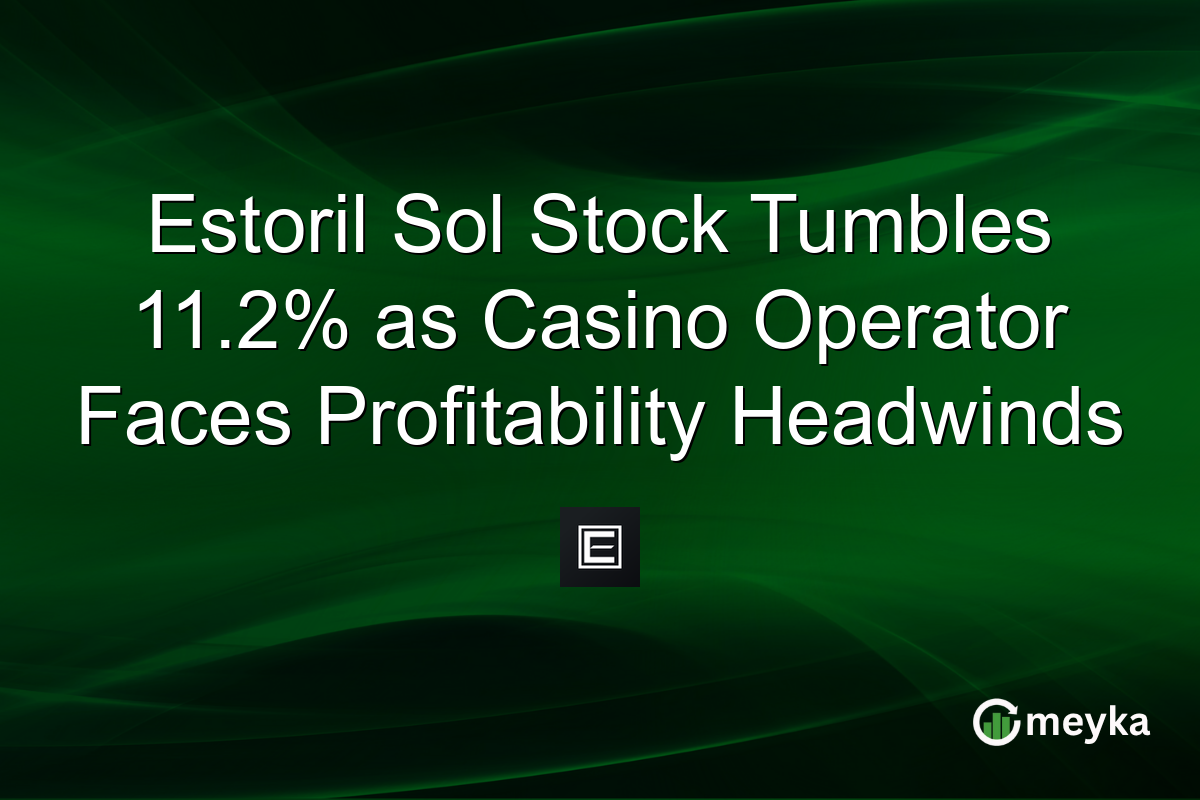 Estoril Sol Stock Tumbles 11.2% as Casino Operator Faces Profitability Headwinds