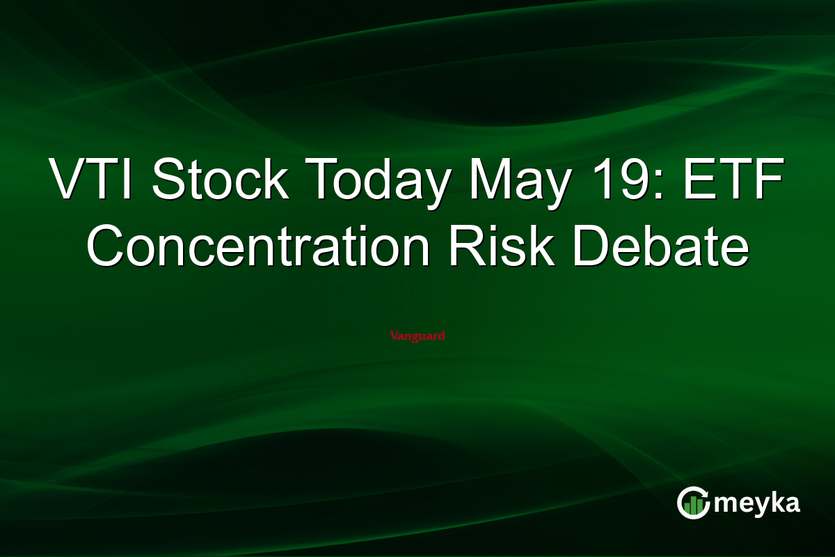 VTI Stock Today May 19: ETF Concentration Risk Debate