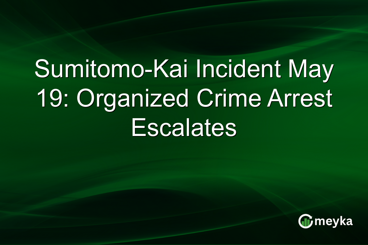 Sumitomo-Kai Incident May 19: Organized Crime Arrest Escalates