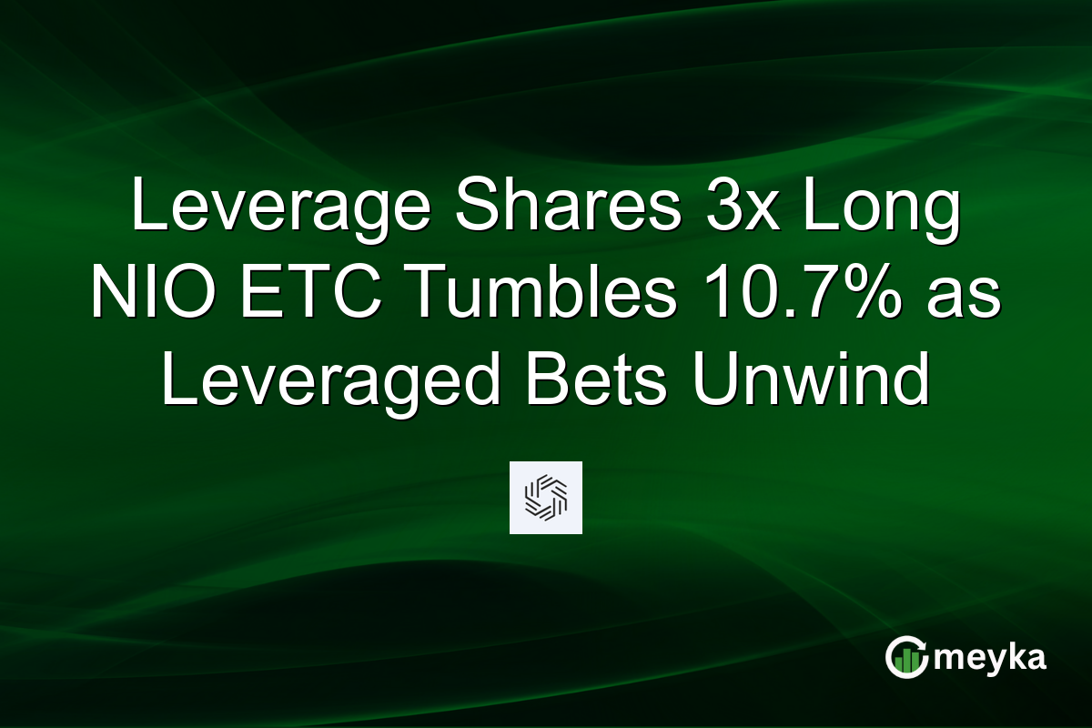 Leverage Shares 3x Long NIO ETC Tumbles 10.7% as Leveraged Bets Unwind
