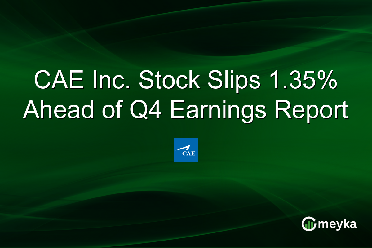 CAE Inc. Stock Slips 1.35% Ahead of Q4 Earnings Report