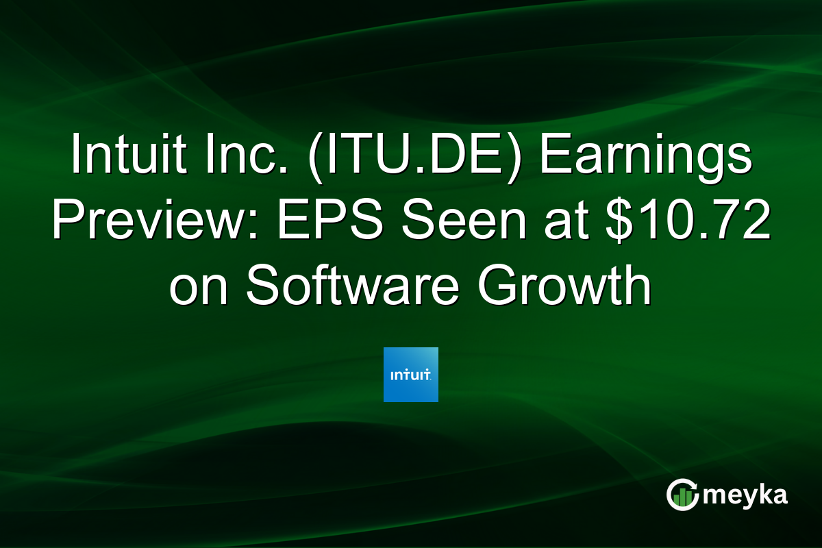 Intuit Inc. (ITU.DE) Earnings Preview: EPS Seen at $10.72 on Software Growth