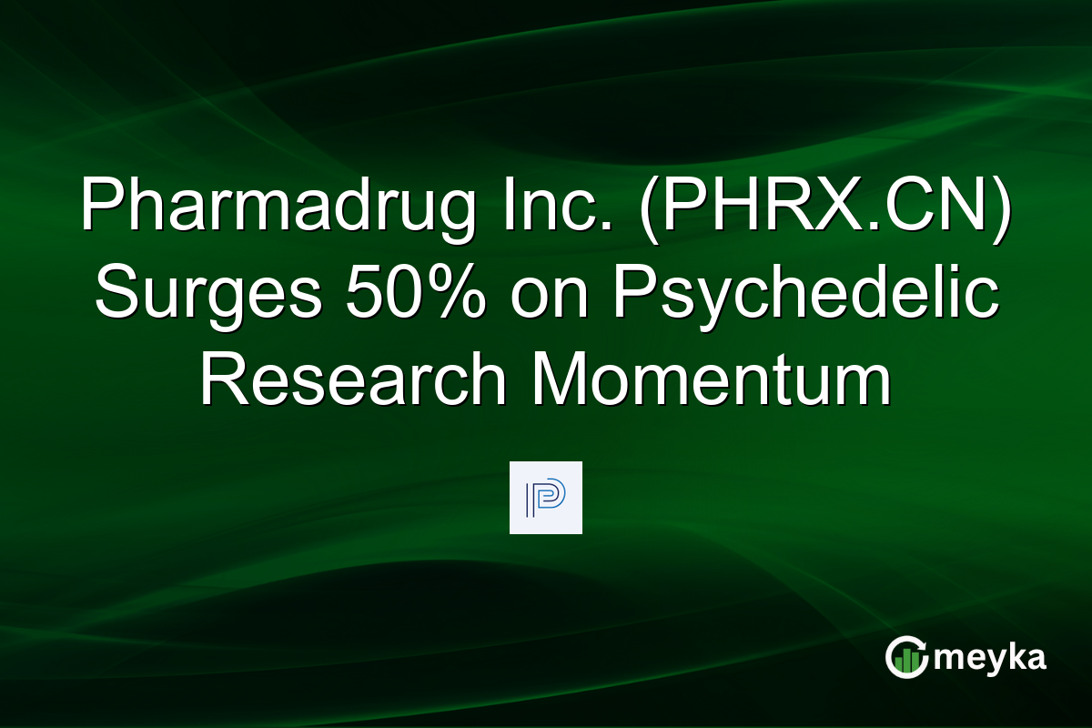 Pharmadrug Inc. (PHRX.CN) Surges 50% on Psychedelic Research Momentum