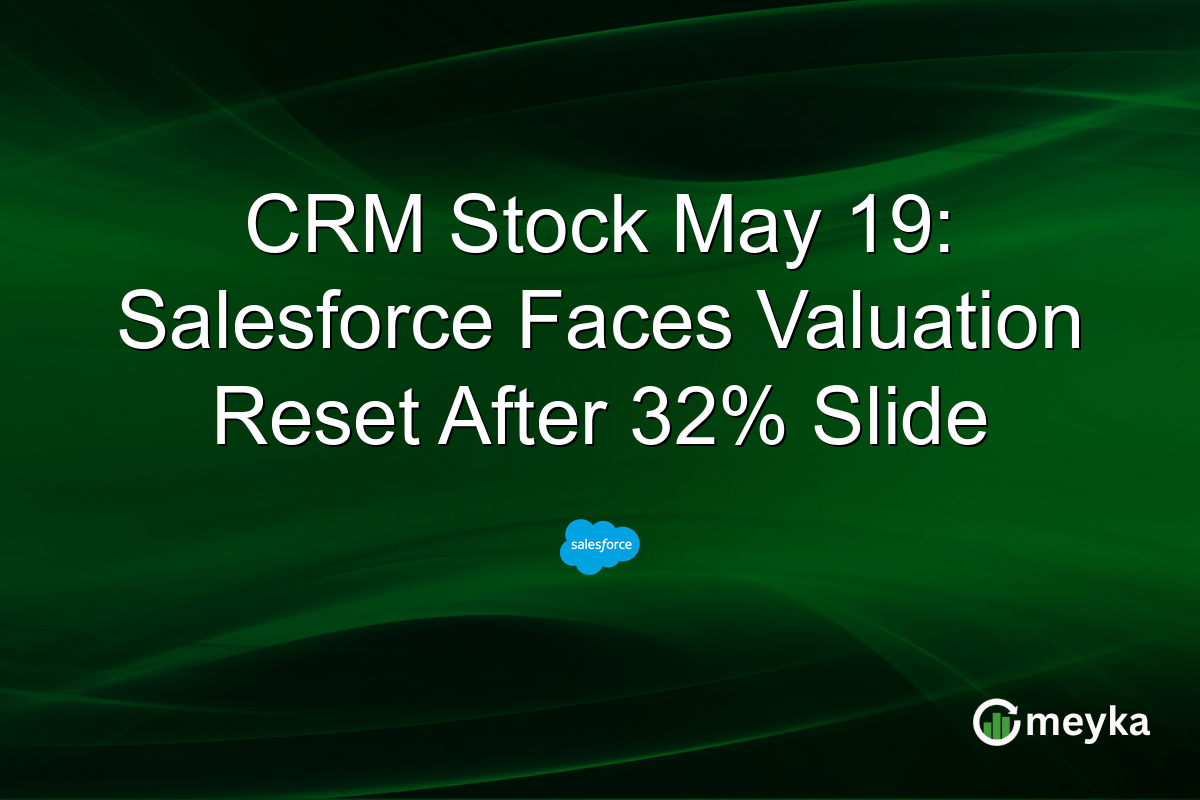 CRM Stock May 19: Salesforce Faces Valuation Reset After 32% Slide