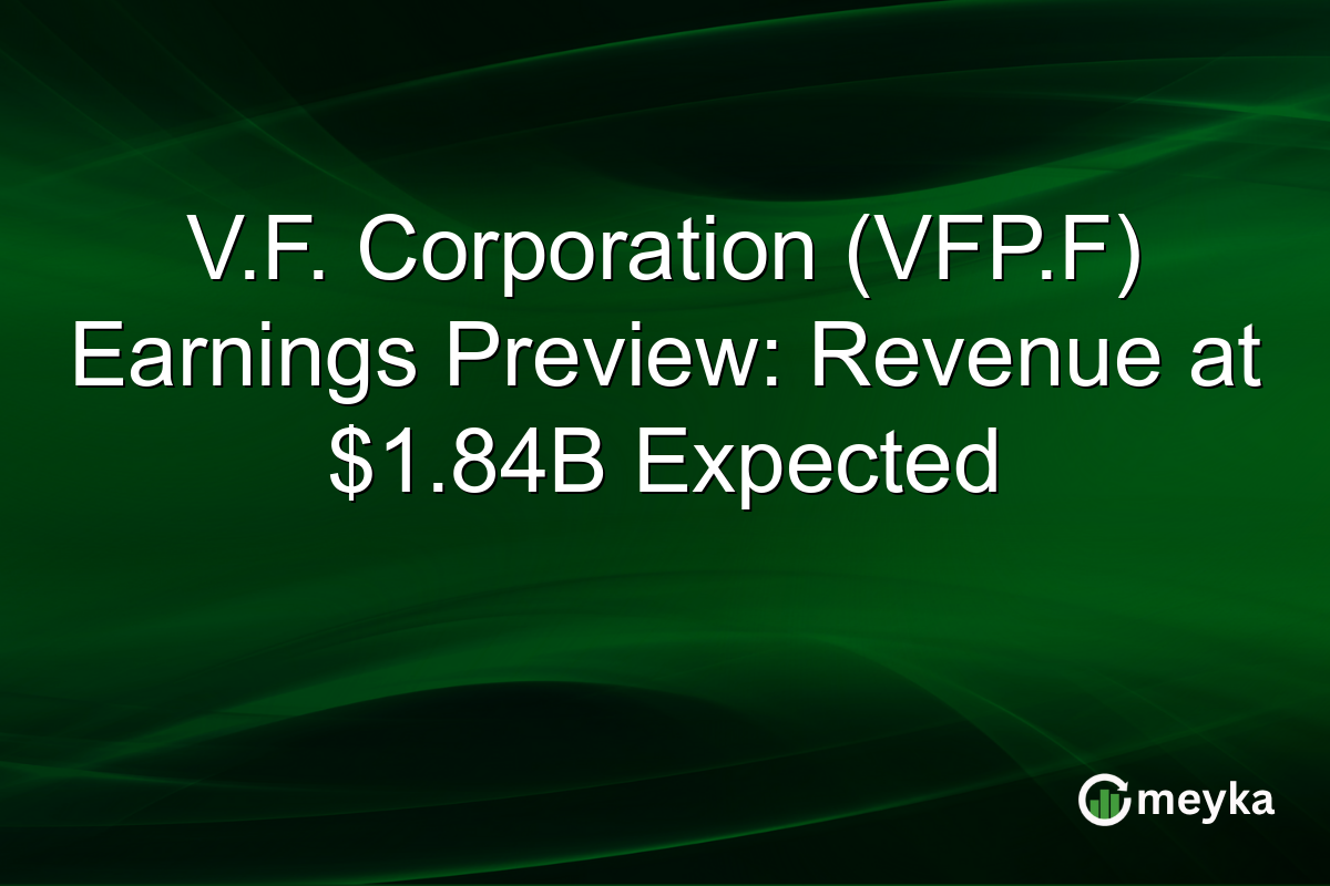 V.F. Corporation (VFP.F) Earnings Preview: Revenue at $1.84B Expected