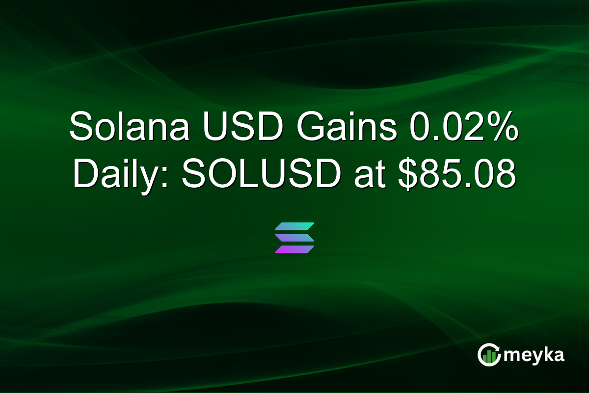 Solana USD Gains 0.02% Daily: SOLUSD at $85.08