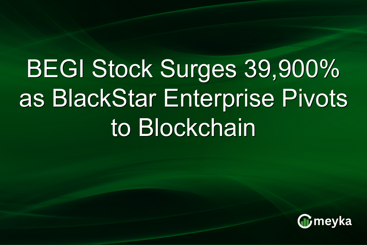 BEGI Stock Surges 39,900% as BlackStar Enterprise Pivots to Blockchain