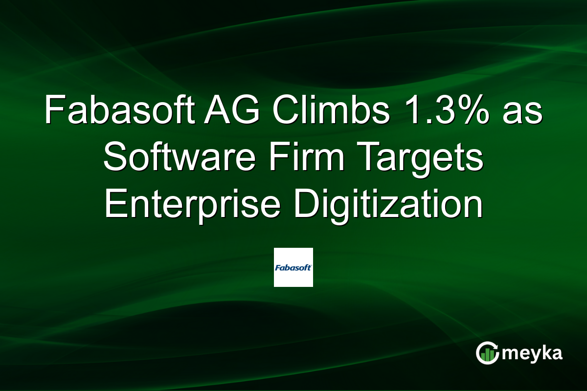 Fabasoft AG Climbs 1.3% as Software Firm Targets Enterprise Digitization