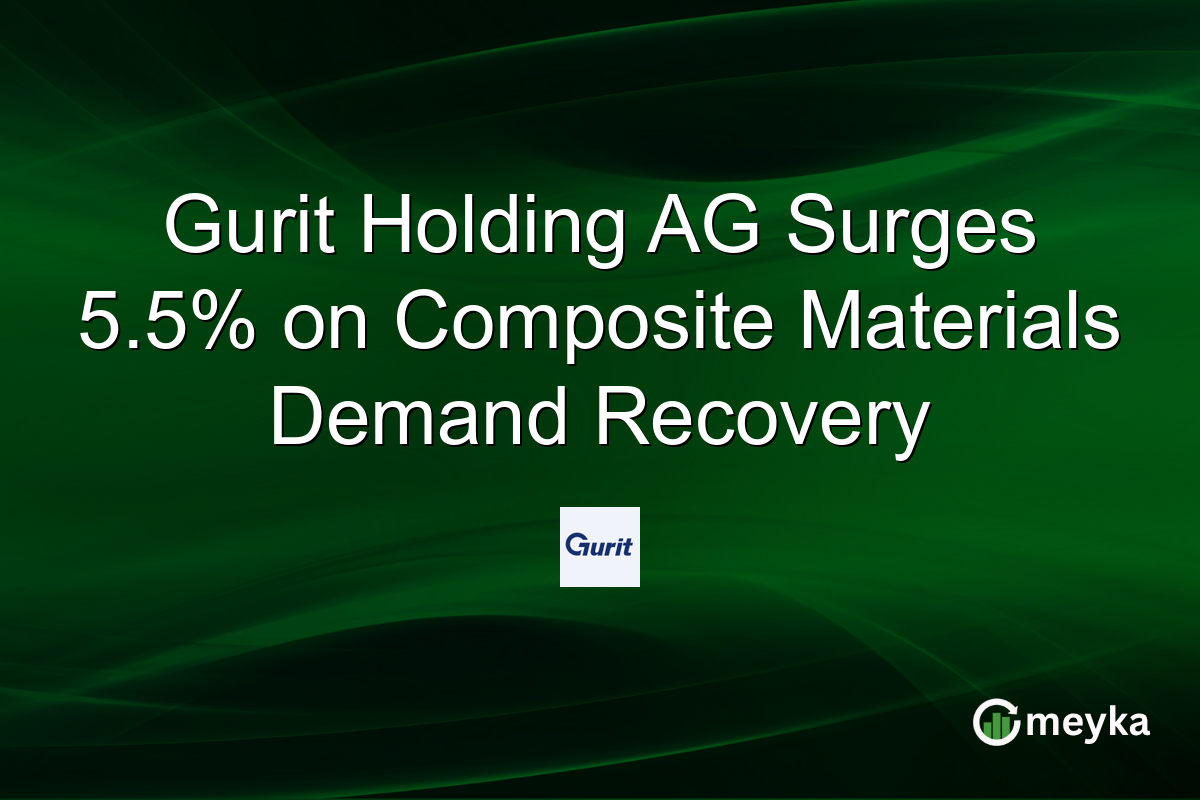 Gurit Holding AG Surges 5.5% on Composite Materials Demand Recovery