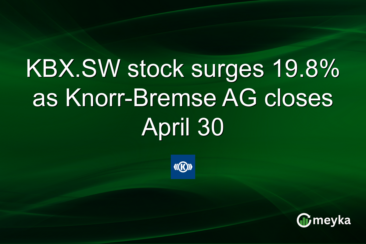 KBX.SW stock surges 19.8% as Knorr-Bremse AG closes April 30
