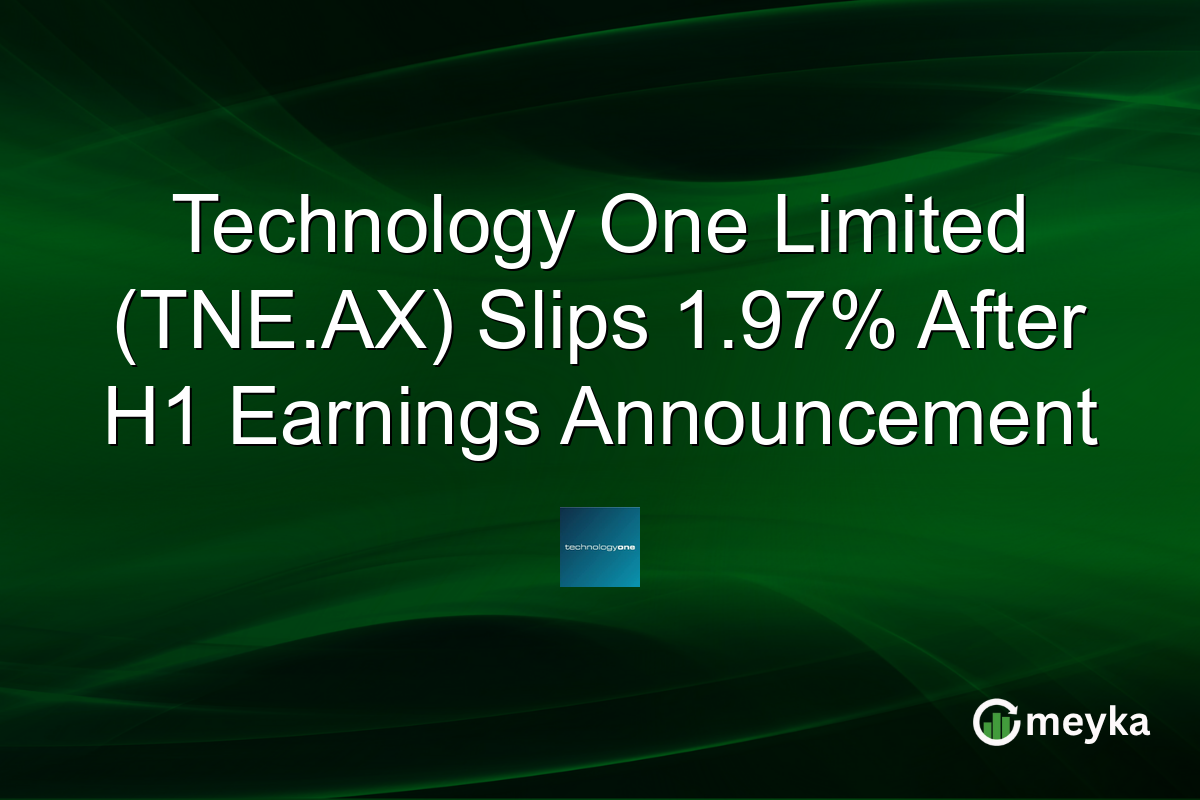 Technology One Limited (TNE.AX) Slips 1.97% After H1 Earnings Announcement
