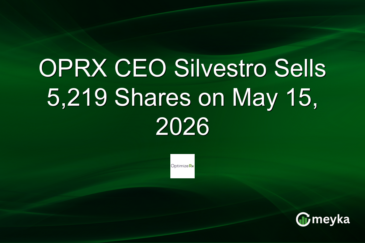 OPRX CEO Silvestro Sells 5,219 Shares on May 15, 2026