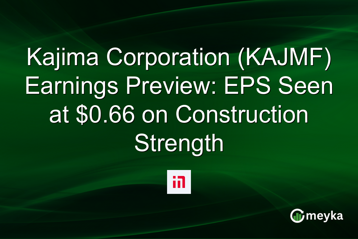 Kajima Corporation (KAJMF) Earnings Preview: EPS Seen at $0.66 on Construction Strength
