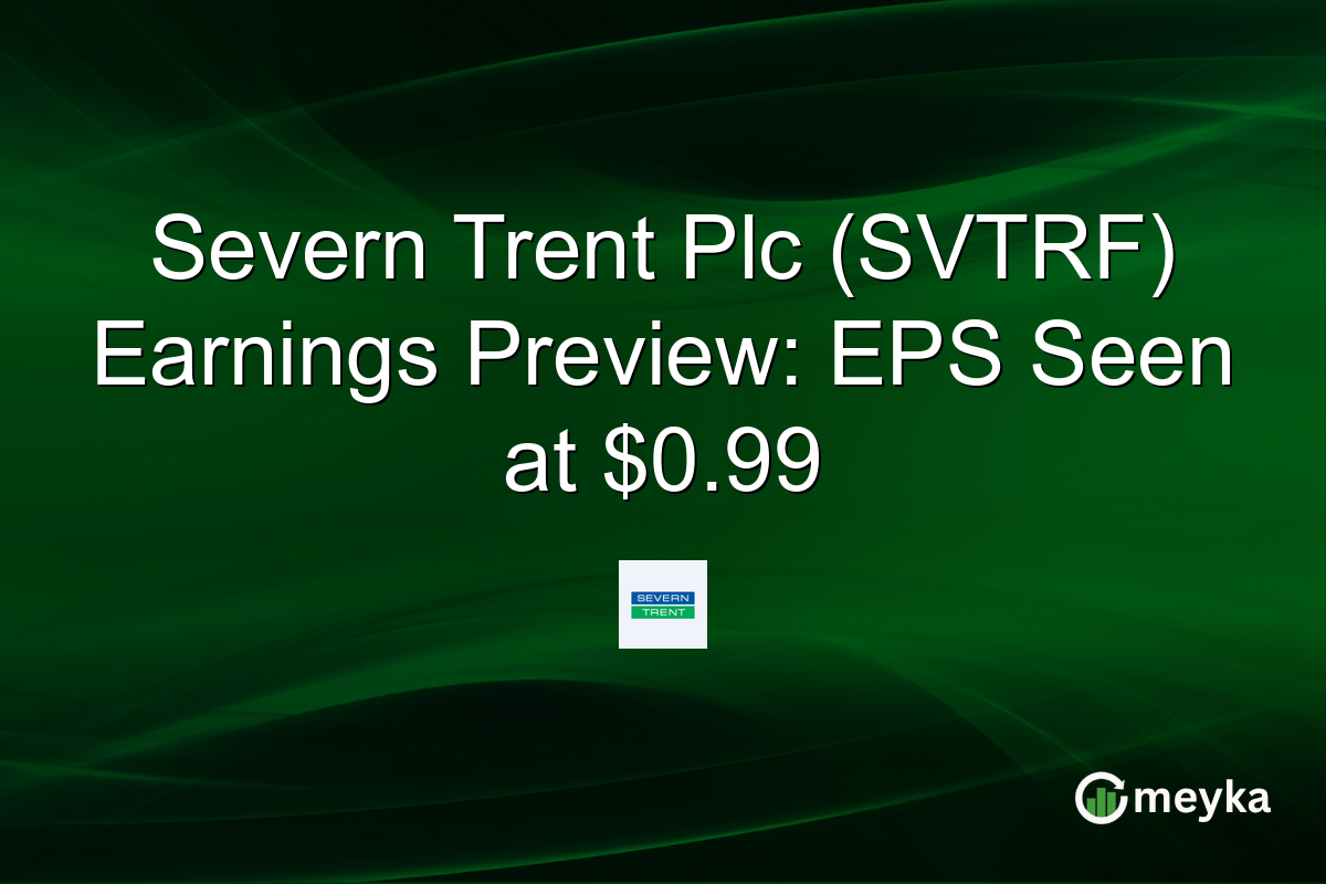 Severn Trent Plc (SVTRF) Earnings Preview: EPS Seen at $0.99