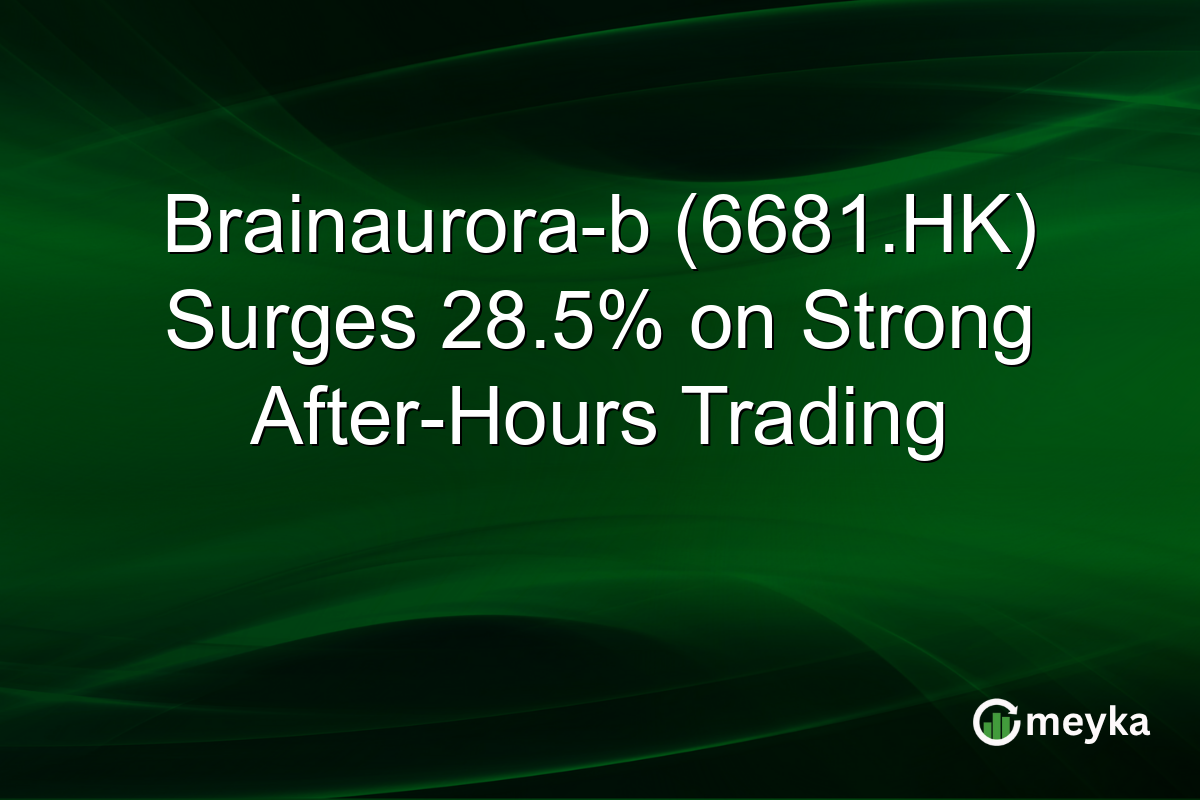 Brainaurora-b (6681.HK) Surges 28.5% on Strong After-Hours Trading