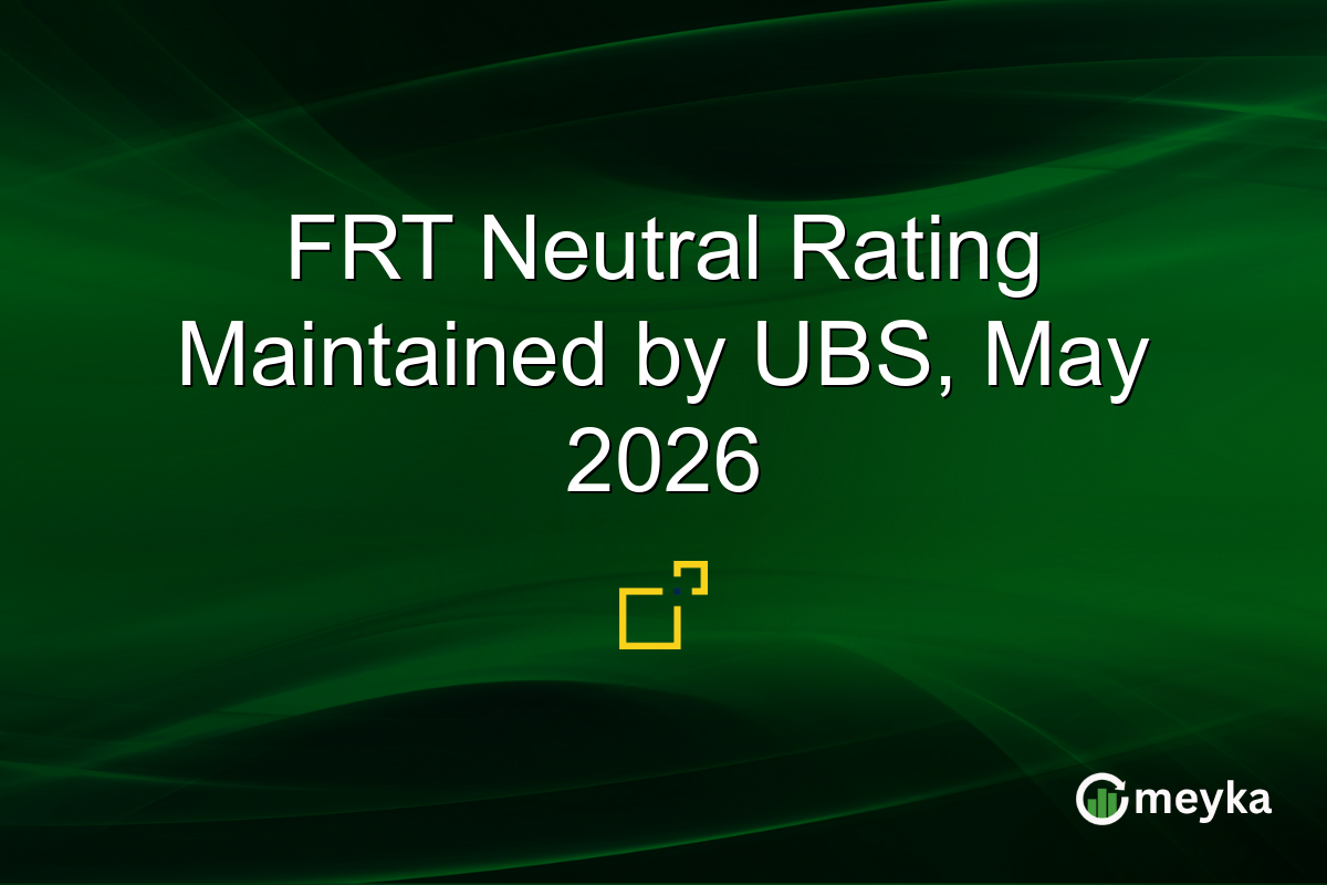 FRT Neutral Rating Maintained by UBS, May 2026