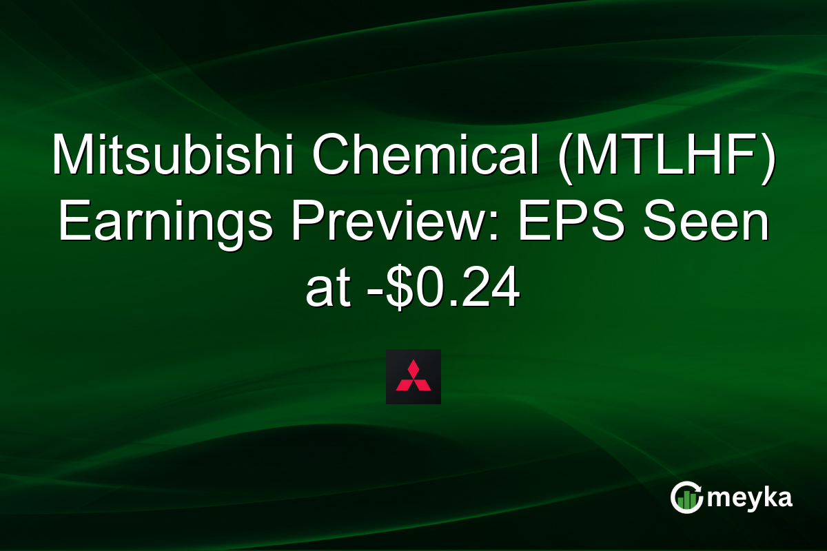Mitsubishi Chemical (MTLHF) Earnings Preview: EPS Seen at -$0.24