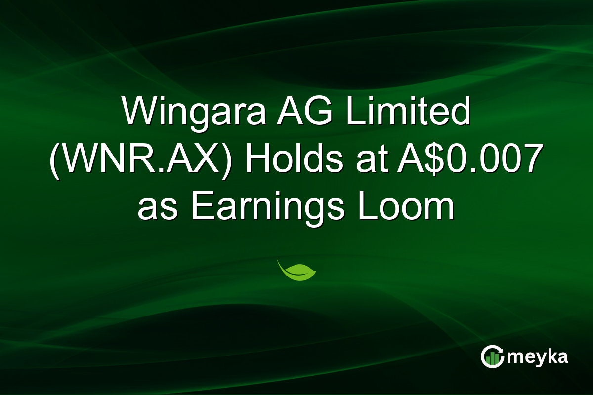 Wingara AG Limited (WNR.AX) Holds at A$0.007 as Earnings Loom