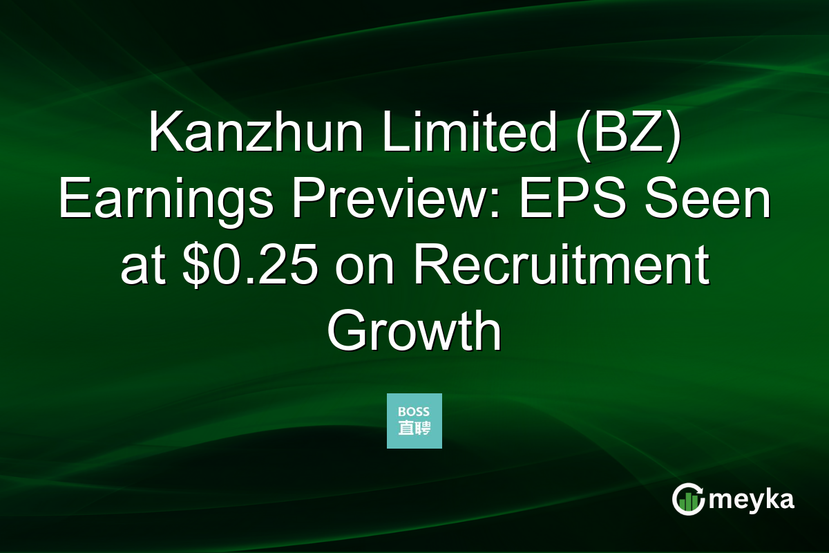 Kanzhun Limited (BZ) Earnings Preview: EPS Seen at $0.25 on Recruitment Growth