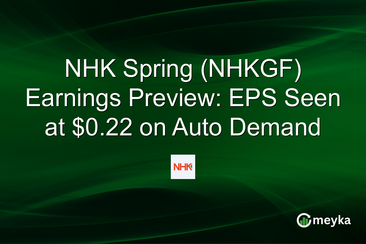 NHK Spring (NHKGF) Earnings Preview: EPS Seen at $0.22 on Auto Demand